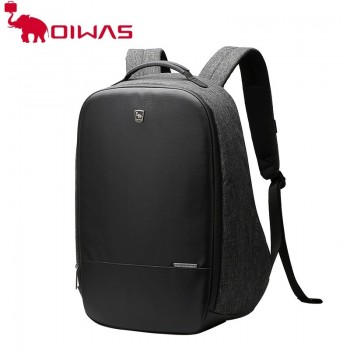 爱华仕（OIWAS）辑盗者系列商务防盗背包男电脑包双肩时尚背包可扩展隔层 OCB4338 14英寸