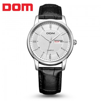 手表 男士 DOM (多姆) 休闲商务系列 双日历防水石英表